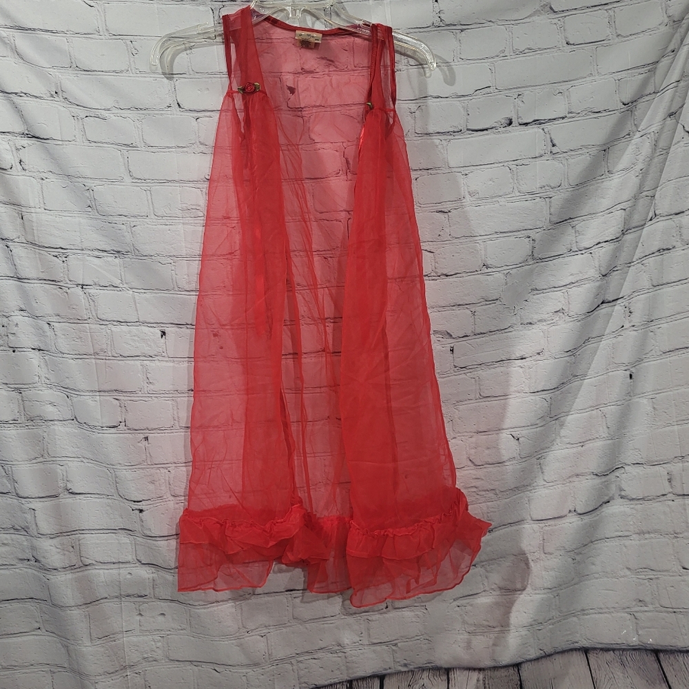Laura Dare sheer Red peignoir
